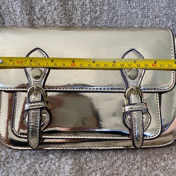 Steven by Steve Madden Light Gold Chrome Crossbody Bag - Picture 8 of 10